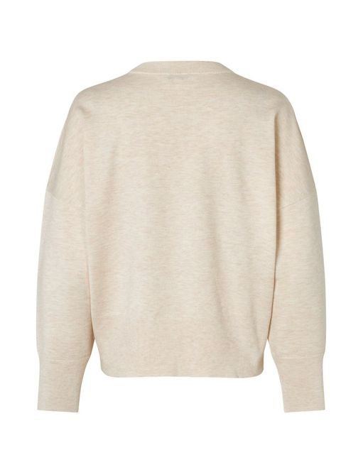 Hovedbilde MbyM Gillian Bravani Knit V-hals Genser Sugar Melange