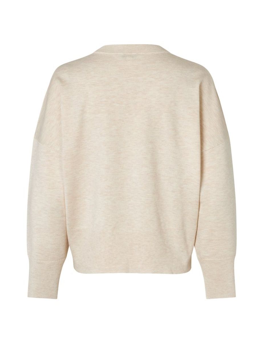MbyM Gillian Bravani Knit V-hals Genser Sugar Melange