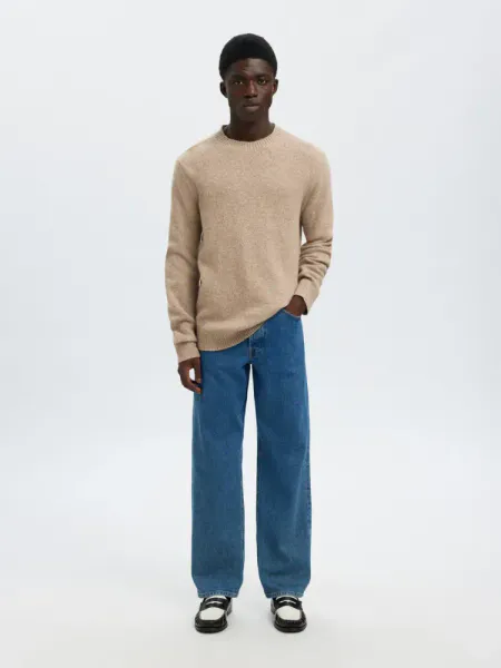 Hovedbilde Selected Homme Neil Knit Neps Crew Neck Oatmeal