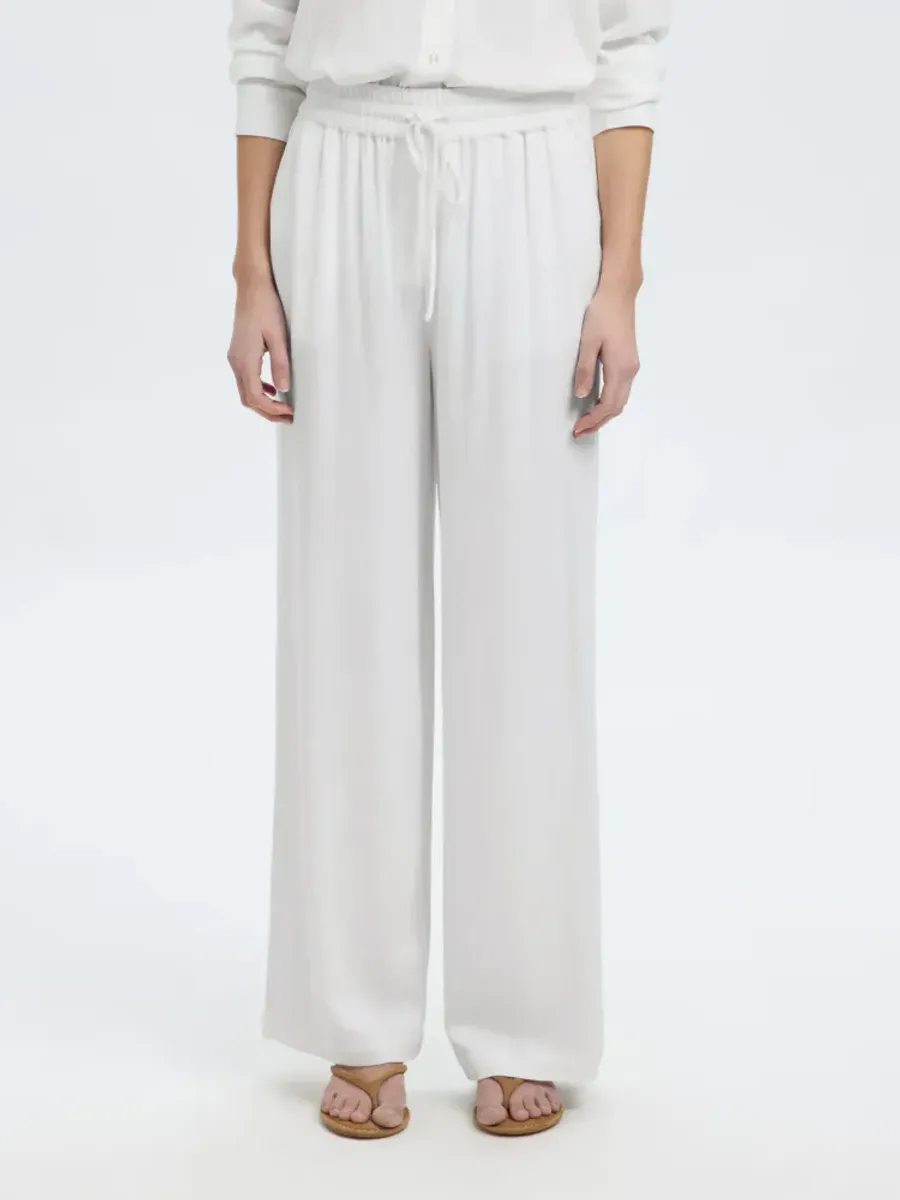 Selected Femme Viva-Gulia Long Sun Pant White
