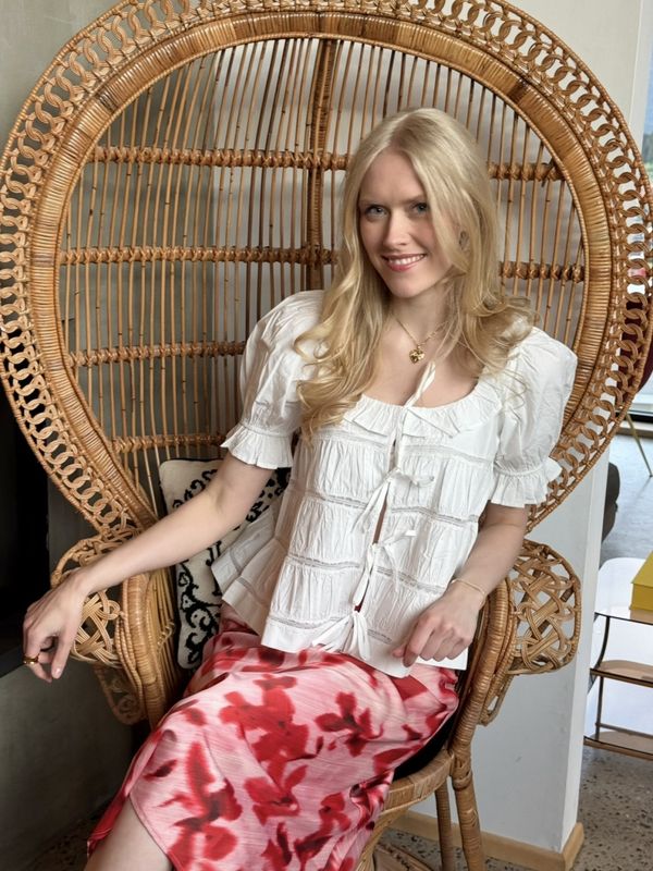 by TiMo Poplin Bow Blouse White 