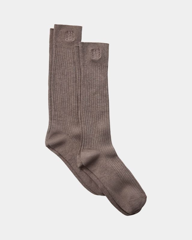 Sofie Schnoor Beathas Knee Sock x 2 stk Camel Melange 