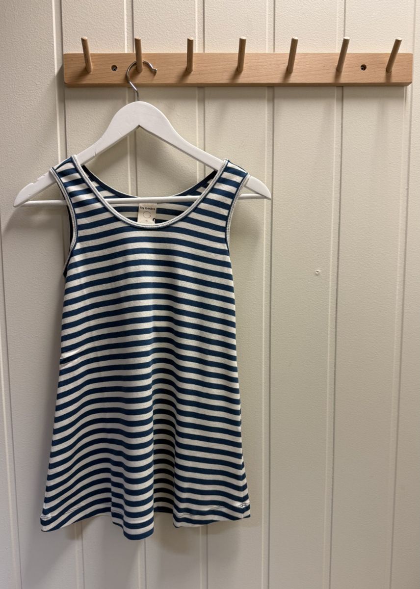 by Basics Singlet Raw White / Denim Blue 