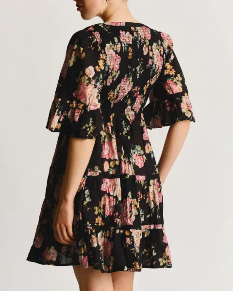 Hovedbilde byTiMo Twisted mini Dress Midnight Blossom