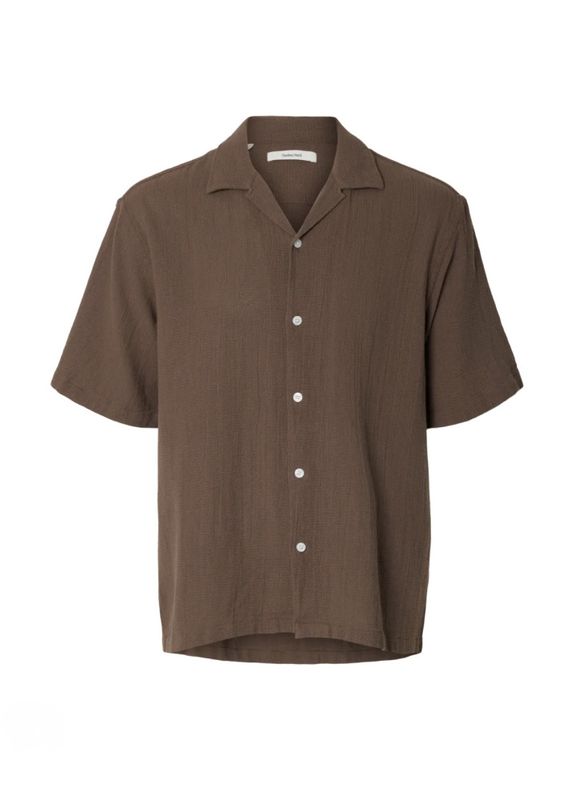 Selected Homme Rex Carl Shirt Chocolate Chip 