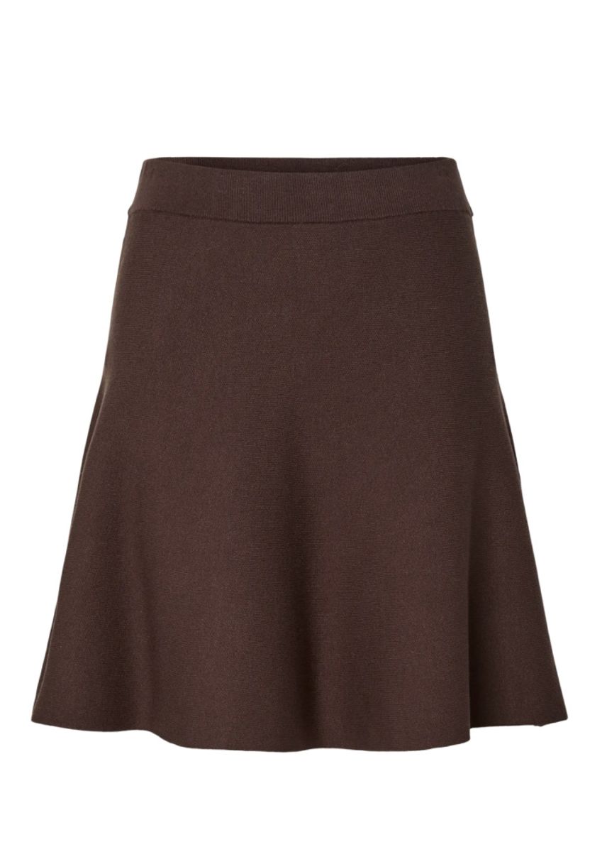 YAS Fonny Skirt Knit Skirt  Chocolate Brown