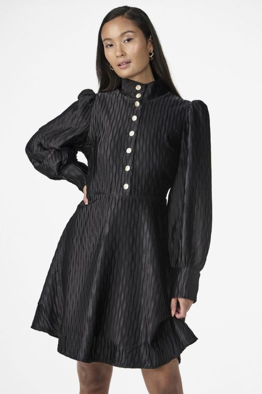 YAS Ripple Dress Black