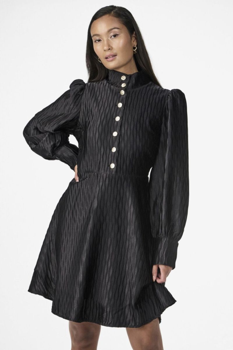 YAS Ripple Dress Black