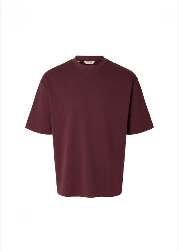 Selected Homme Loose Oscar T-Shirt Tawny Port