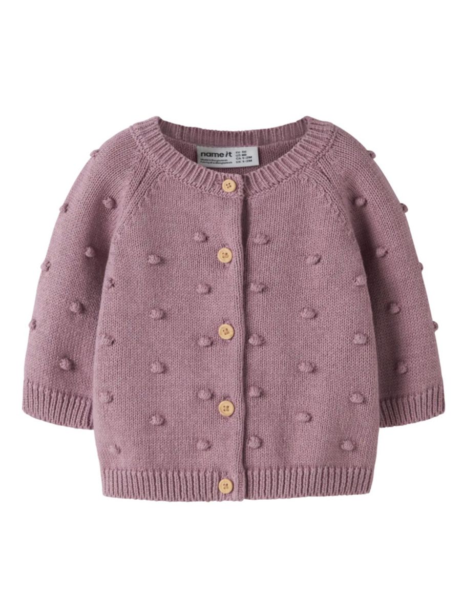 Name It Nasha Knit Cardigan Bomull Lilas