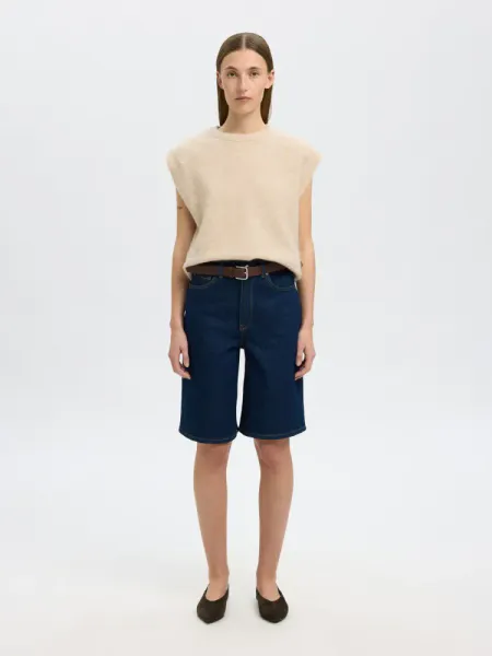 Hovedbilde Selected Femme Lulu Knit Vest Birch Melange 