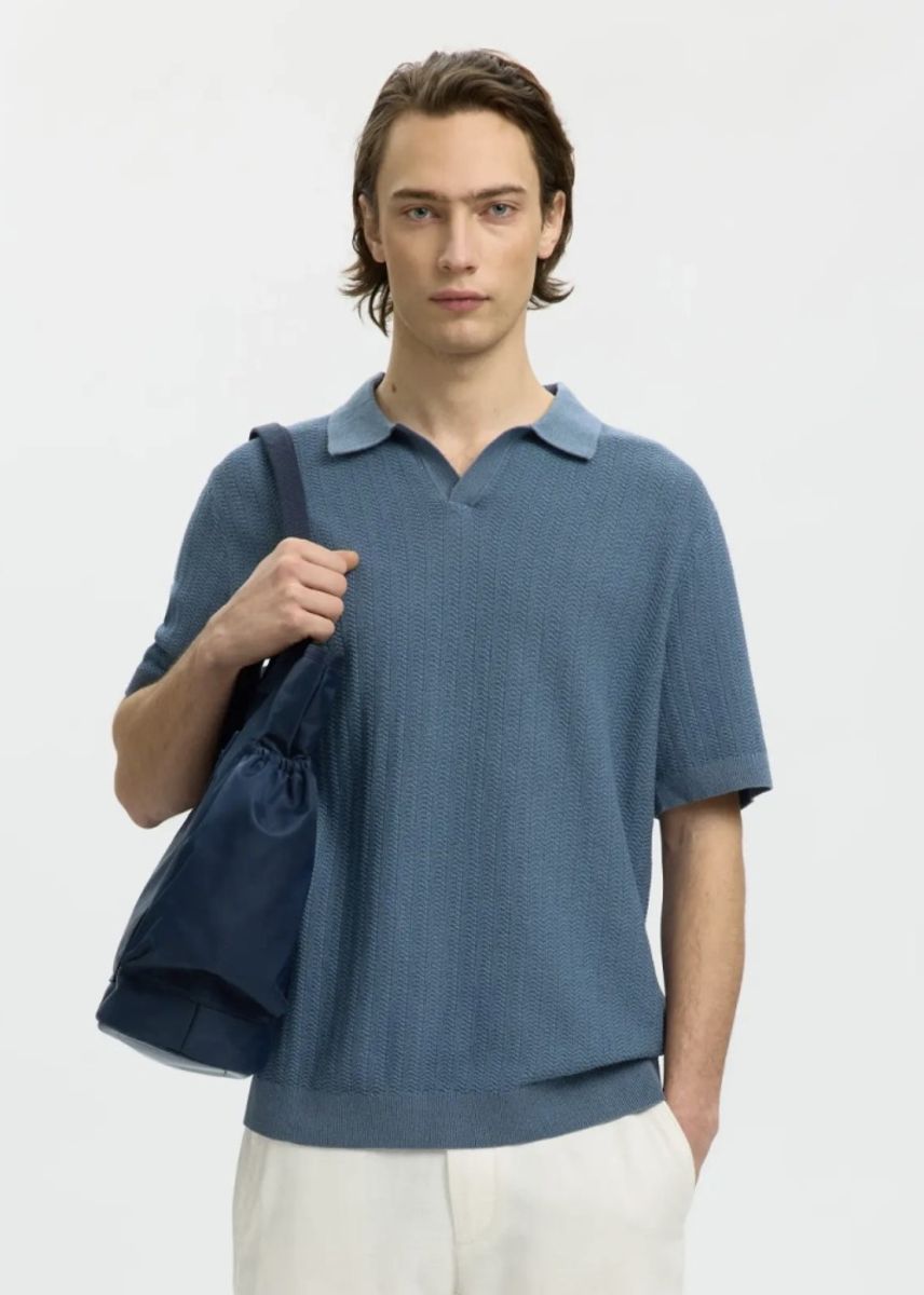 Selected Homme Mattis Linen Blend Blue Mirage