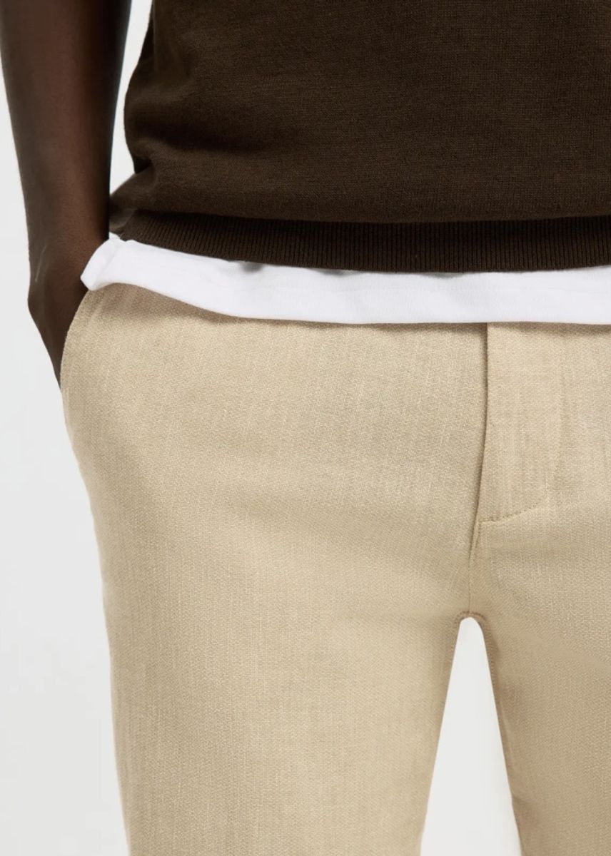 Selected Homme Brody Linen Incens mixed Oatmel