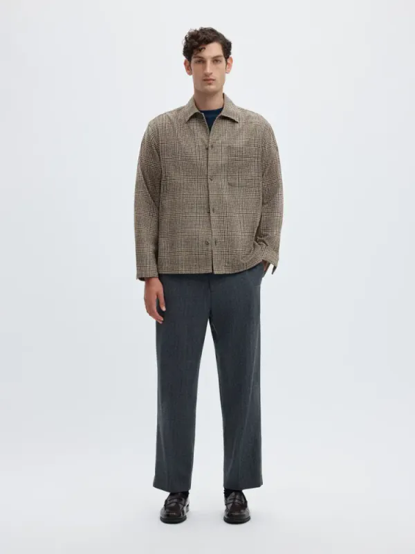 Selected Homme Vend Check Wool Blend Light Delicioso Mix