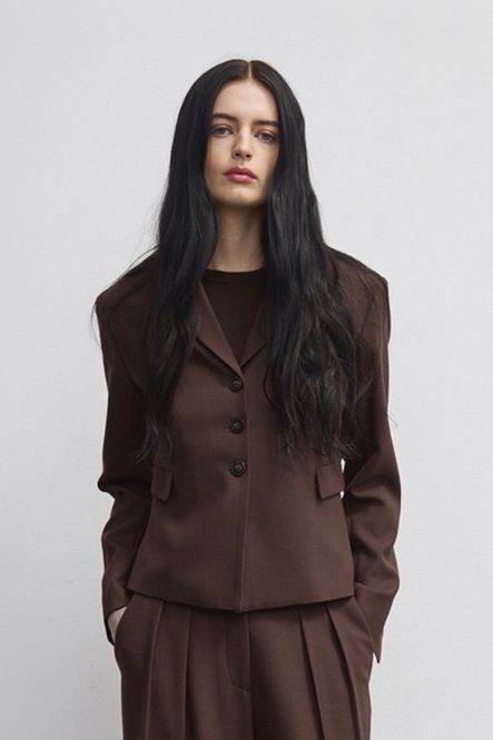 Hovedbilde Five Units Jenny Blazer Dark Brown Melange