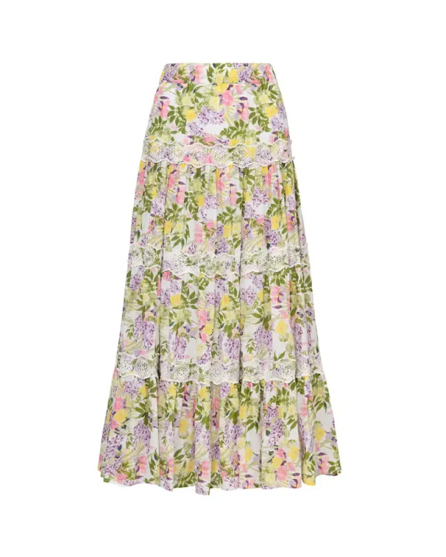 byTiMo Cotton Slub Skirt Summer Lilacs
