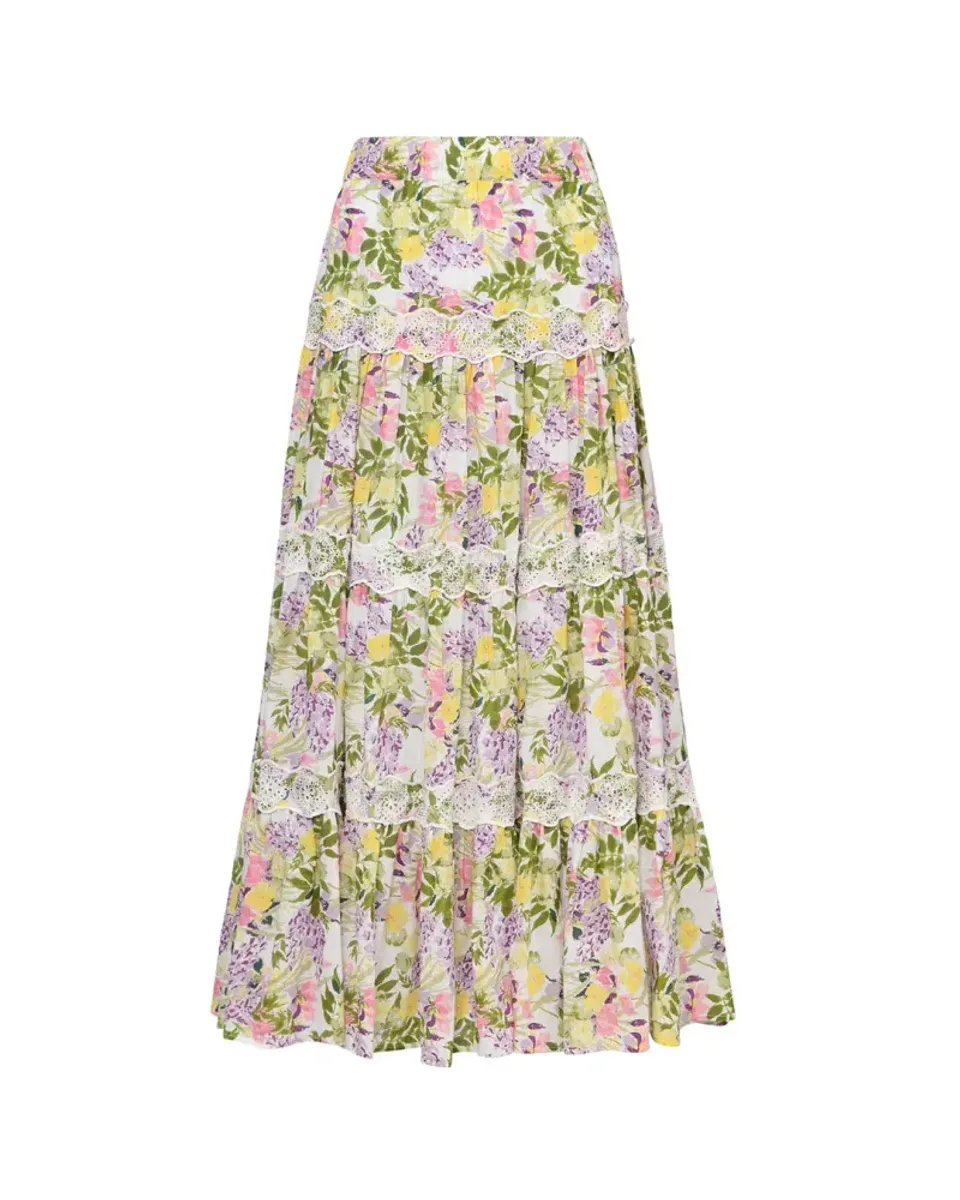 byTiMo Cotton Slub Skirt Summer Lilacs