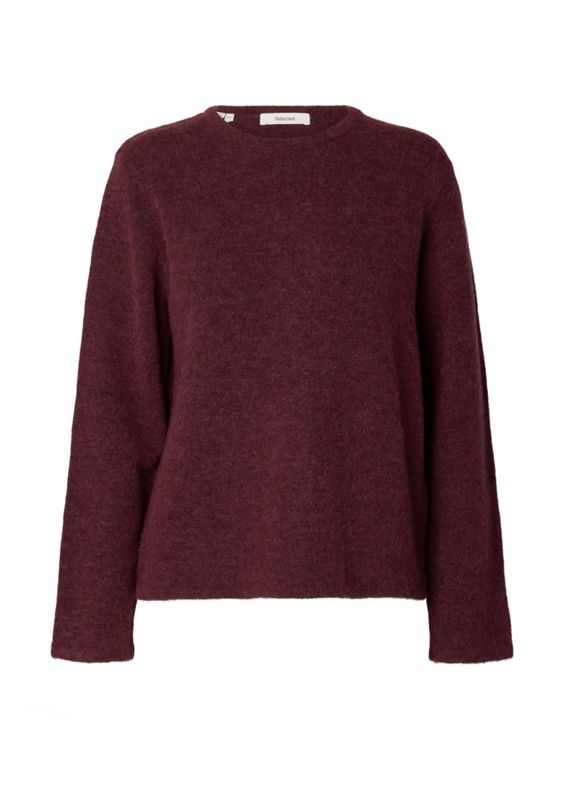 Selected Femme Lulu Knit Cardigan Tawny Port
