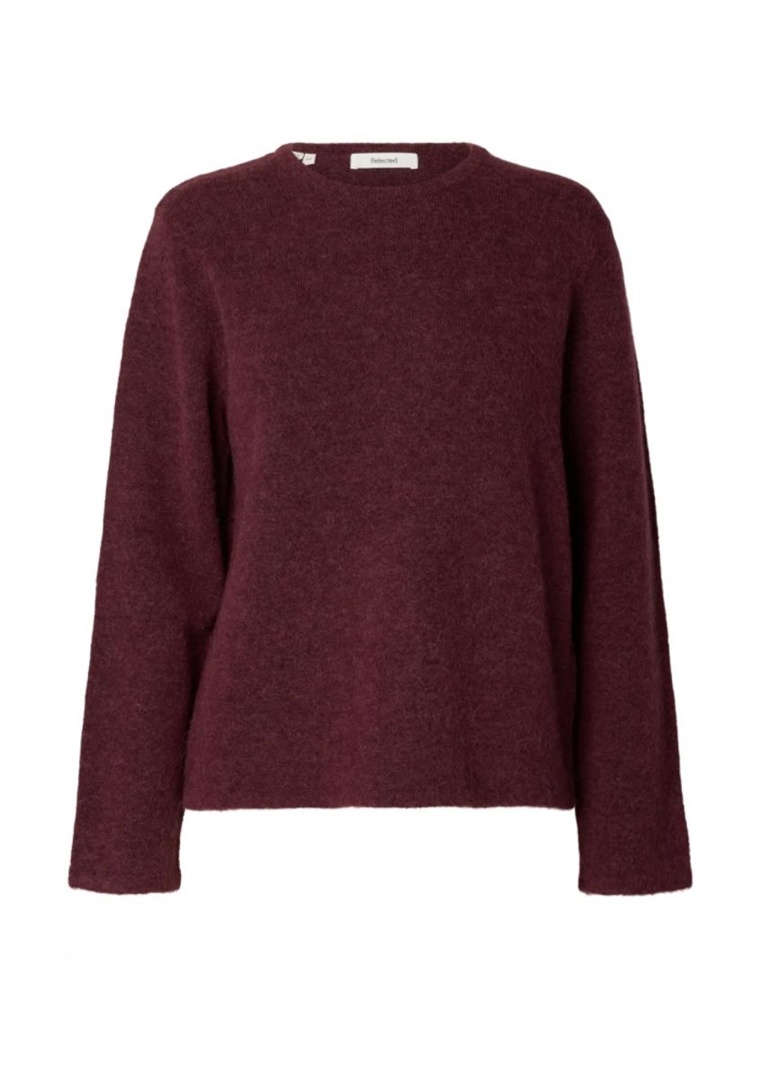 Selected Femme Lulu Knit Cardigan Tawny Port