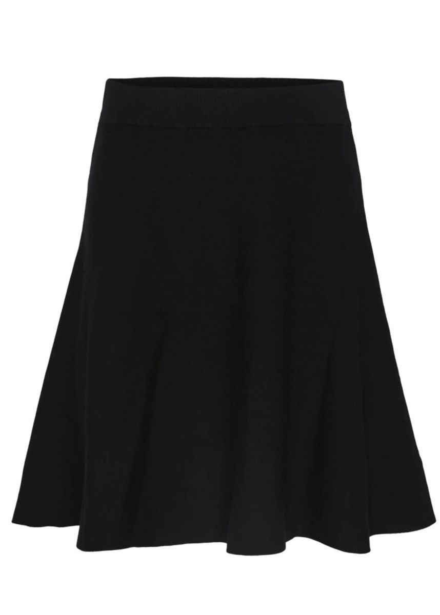 YAS Fonny Knit Skirt Black