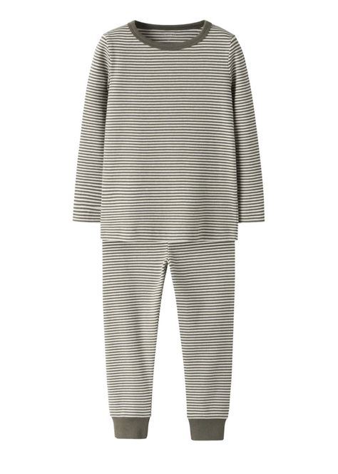 Hovedbilde Name It Nightset Stripe Rib Dusty Olive Stripes 