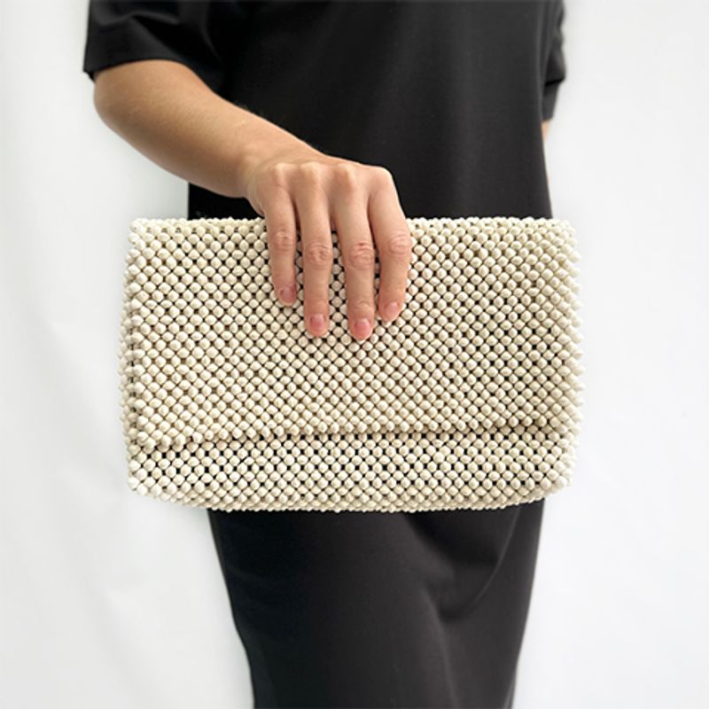 Big Wilma Light Cream Clutch 