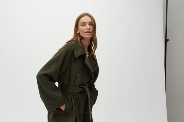 Hovedbilde MbyM Odonna Coat Dusty Olive Melang Kåpe