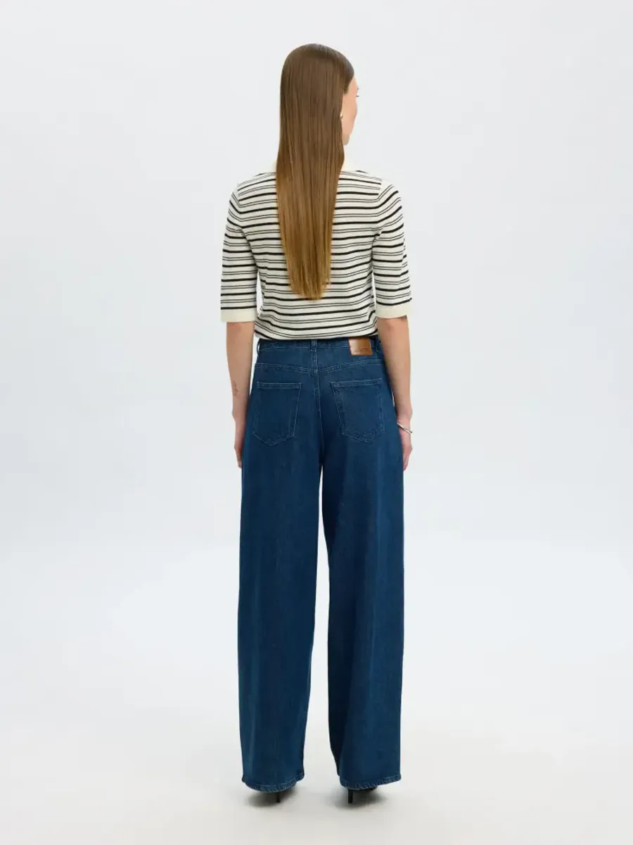 Selected Femme Thea 2/4 Knit Merino Collar Neck