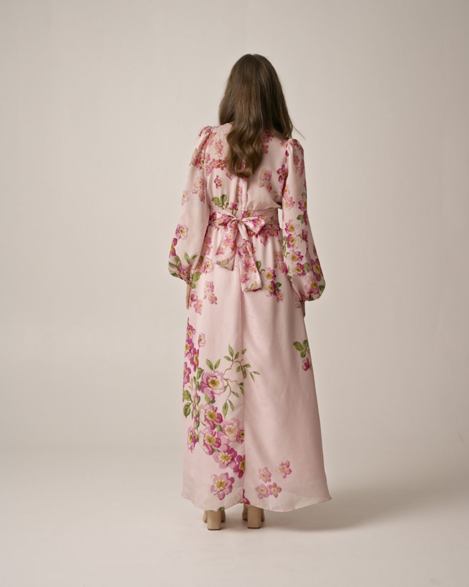 byTiMo Viscose V-Neck Dress Cherry Blossom