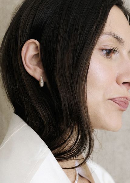 Hovedbilde ANI Jewels Pavé Ellipse Earrings Gold