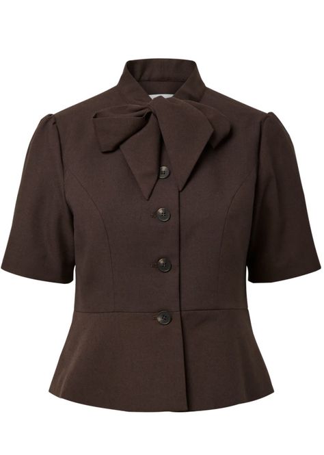 Hovedbilde YAS RIU 2/4 SCARF BLAZER Coffee Bean Melange