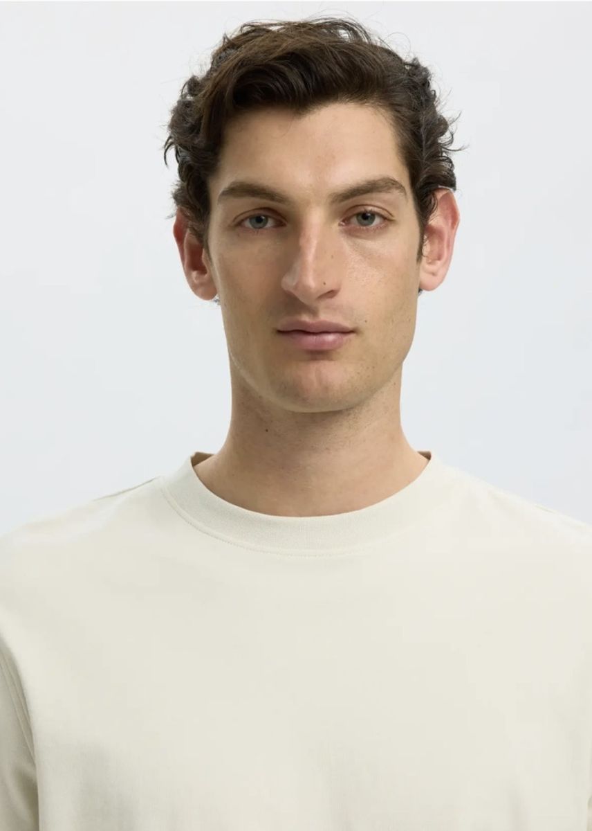 Selected Homme Tai Peach O-Neck Silver Birch