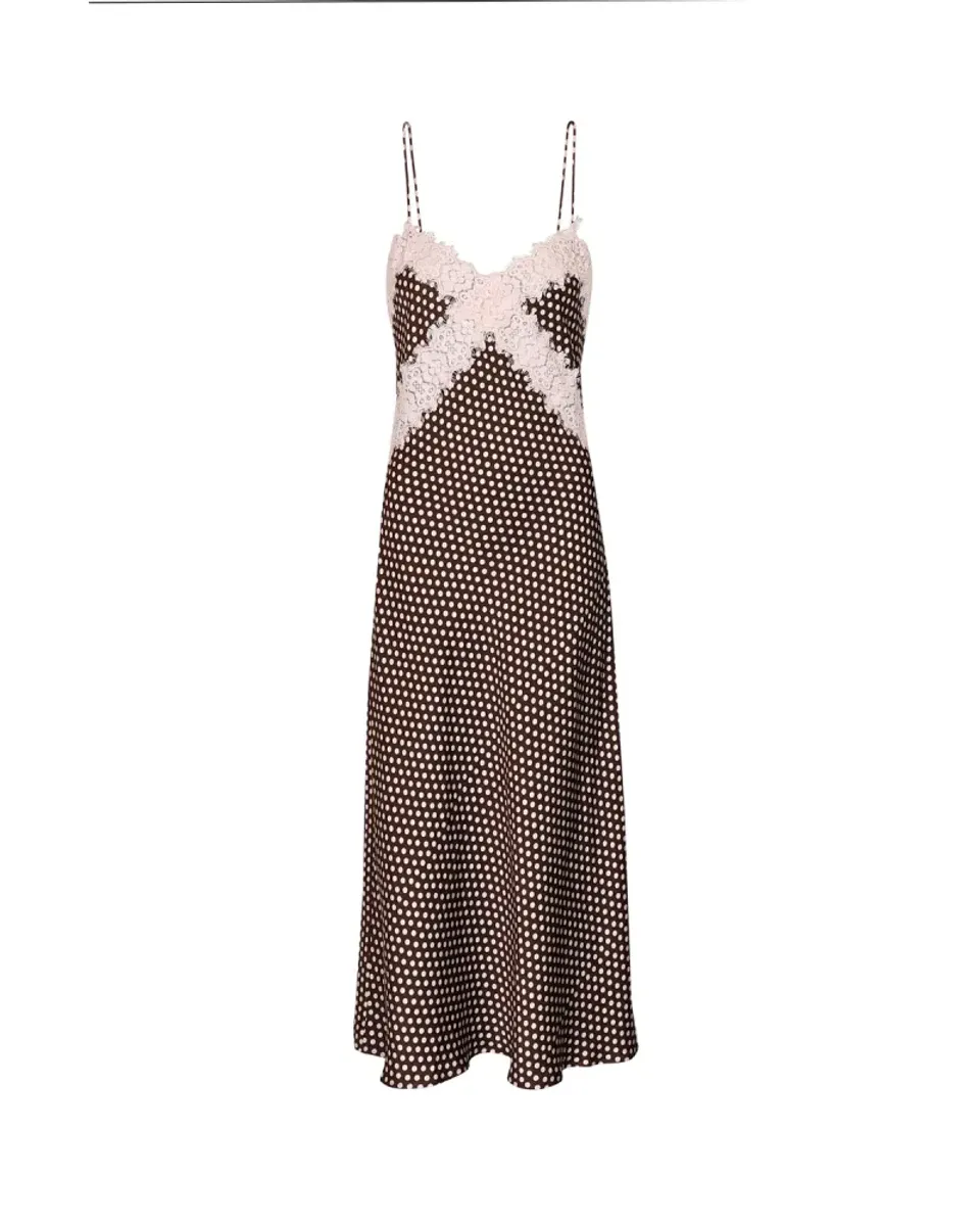byTiMo Satin Slip Dress Blush Dots 