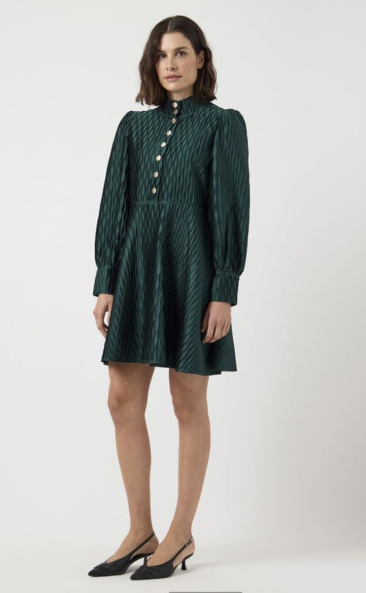YAS Rippley Dress Ponderosa Pine