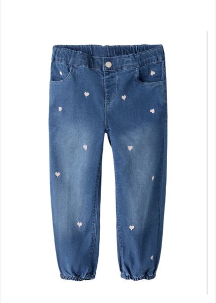 Hovedbilde Name It Frose Shaped Jeans Dark blue hearts