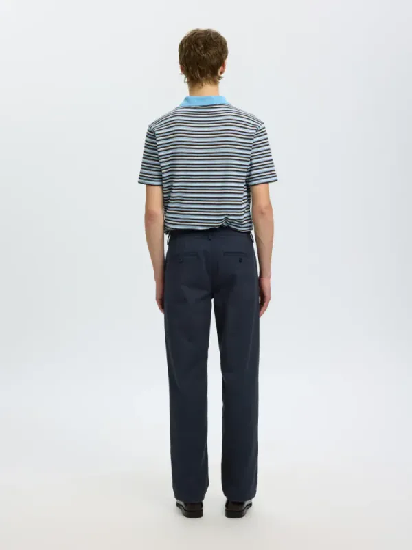Selected Men 196 Straight Mile Twill Pant Dark Sapphire