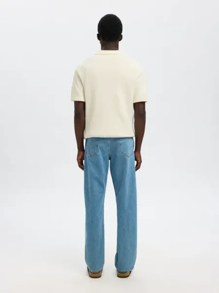 Hovedbilde COLIBRI SS KNIT STRUCTURE OPEN POLO Egret