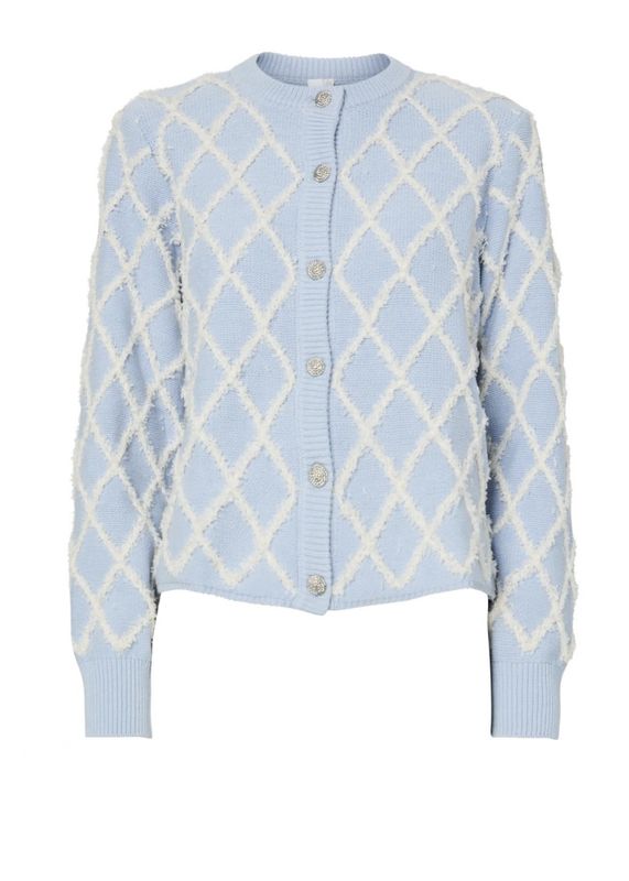 YAS Zigly Knit Cardigan Skyway Birch