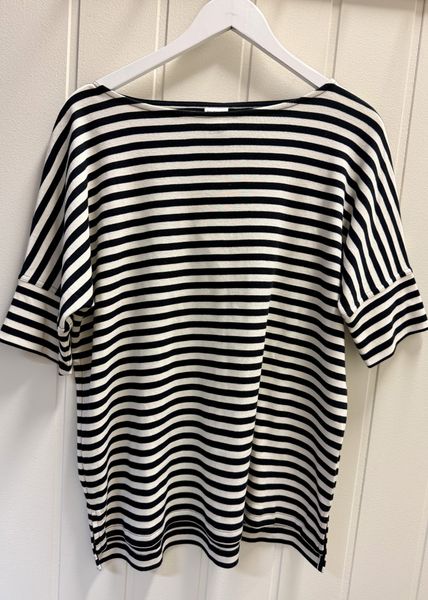 Hovedbilde byBasic Shirt wide w/ boatneck 3/4 arm raw white/black